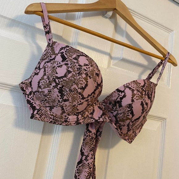 Rachel Roy Underwire Bikini Swim Top - Python Pink Medium M - NWT - Picture 7 of 7